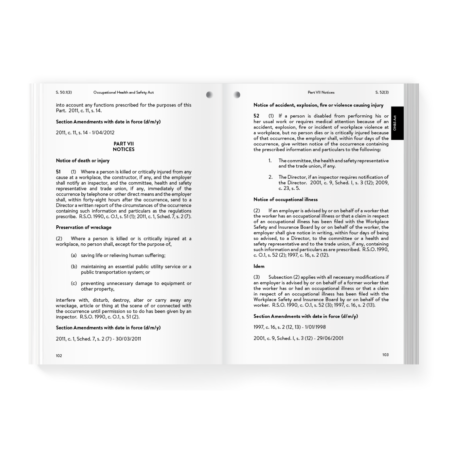 An open spread of the 2025 Green Book that shows an example of the book content. 