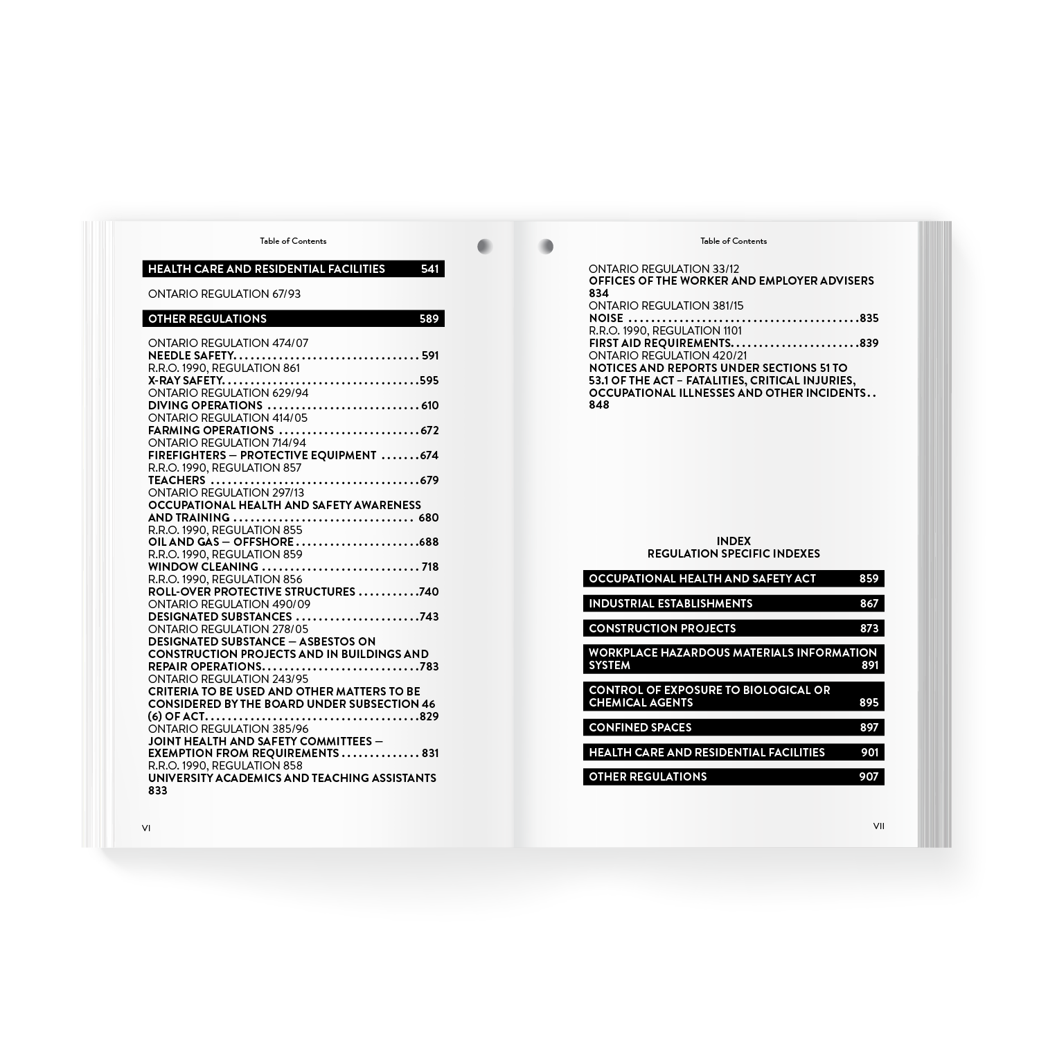 A 2025 Green Book, opened to the table of contents section to demonstrate the book content.